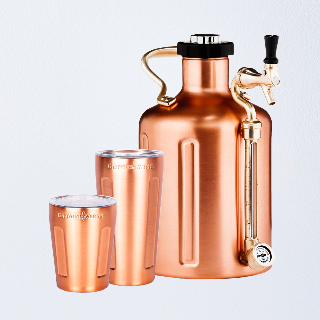GrowlerWerks uKeg 128オンス 3785ml セット売り uKeg 128 Carbonated Growler with Tap | 2024 App-Enabled