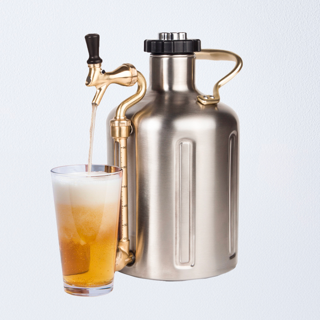 GrowlerWerks uKeg 128オンス 3785ml セット売り uKeg 128 Carbonated Growler with Tap | 2024 App-Enabled